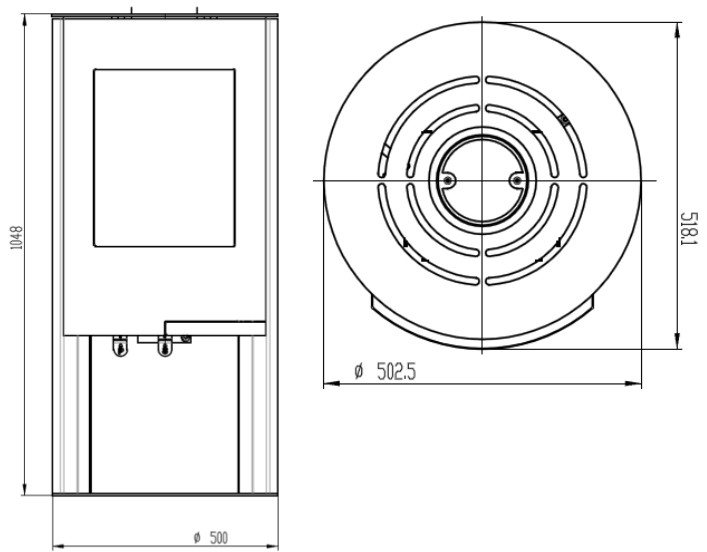 Стальная печь Invicta ONSEN 3 COTES VITRES P648814